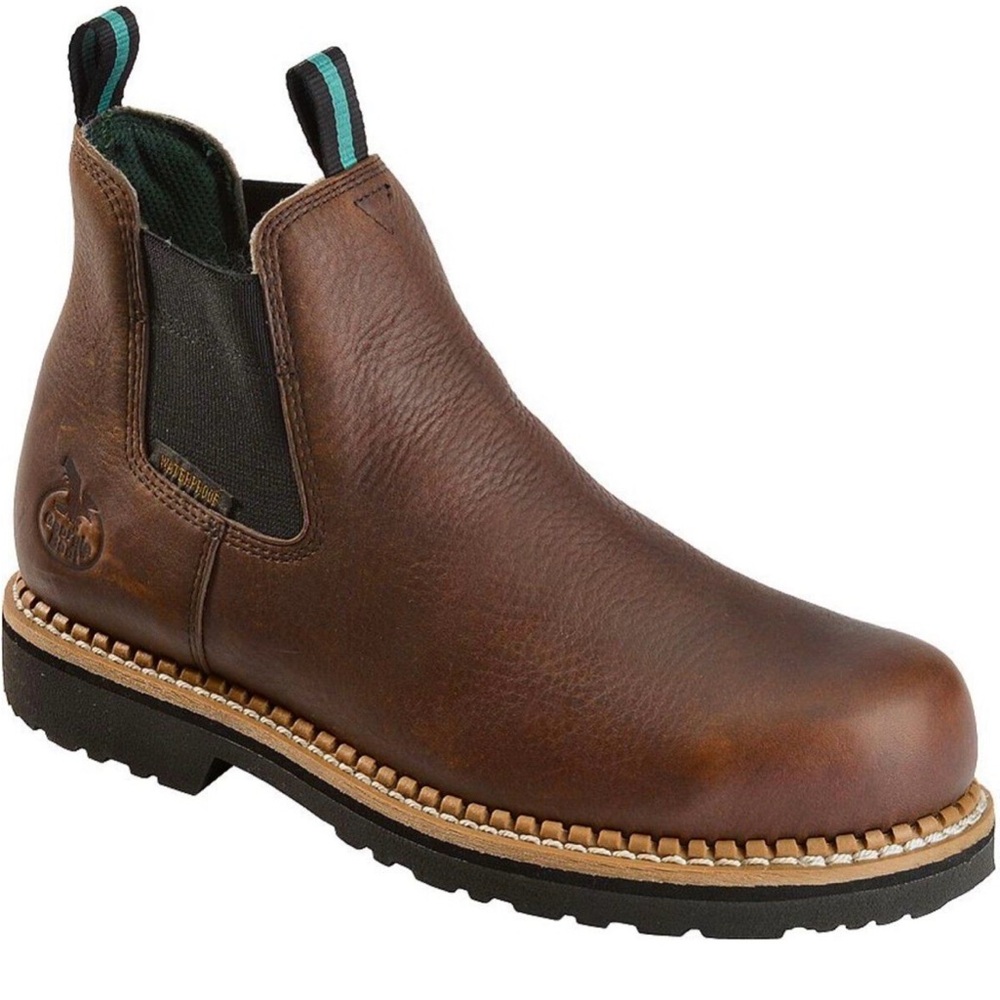 Georgia Boot Dark Brown Leather Ankle Boots